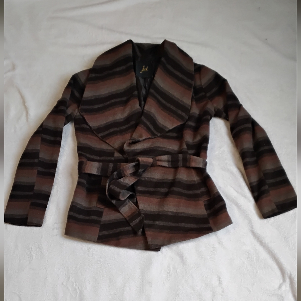 Jack by BB Dakota Brown Striped Blazer